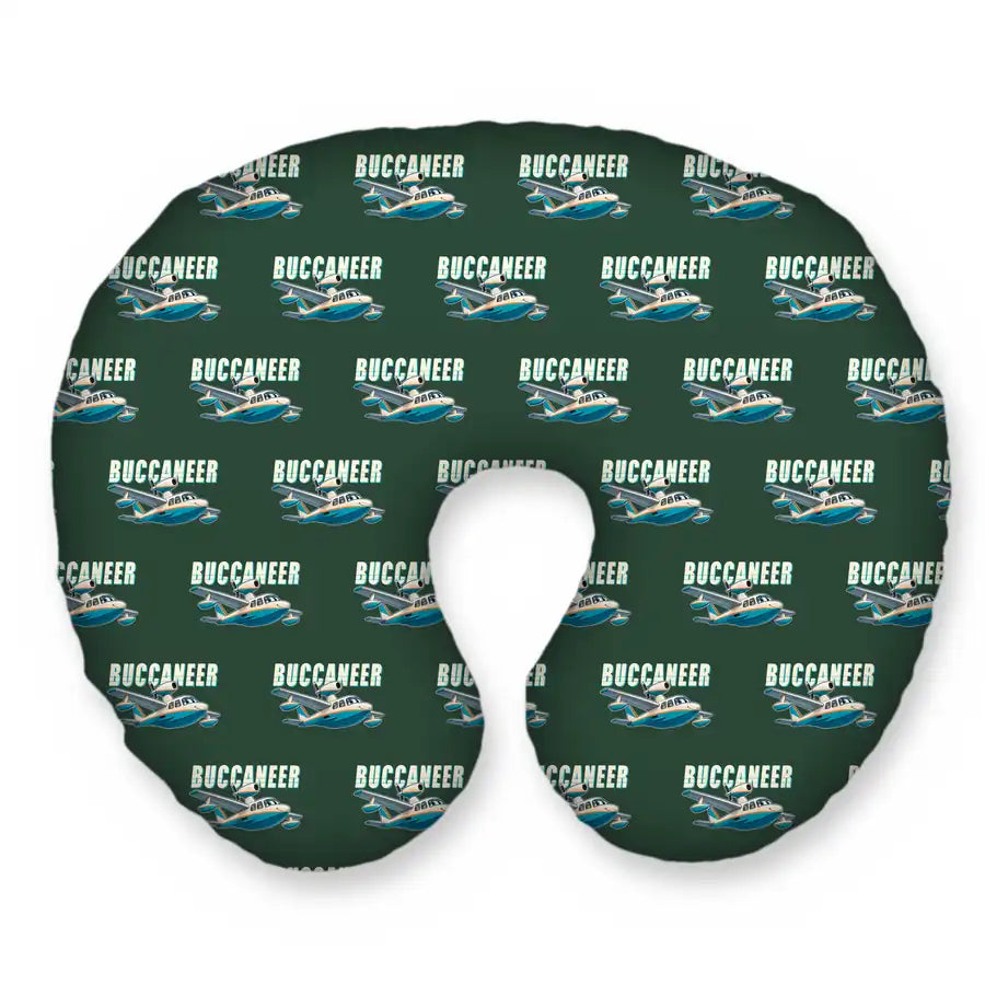 Lake LA-4-200 Buccaneer - Cartoon Seamless - Travel Pillow - Alpine Green