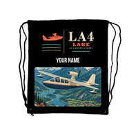 Thumbnail for Lake LA-4-200 Buccaneer - Drawstring Bag - Classic + Name - Black