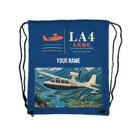 Thumbnail for Lake LA-4-200 Buccaneer - Drawstring Bag - Classic + Name - Blue