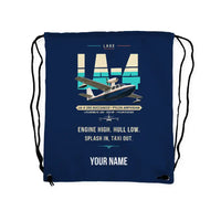 Thumbnail for Lake LA-4-200 Buccaneer - Drawstring Bag - Original + Name - Dark Blue