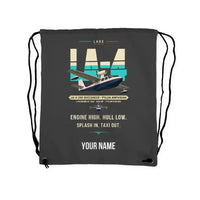 Thumbnail for Lake LA-4-200 Buccaneer - Drawstring Bag - Original + Name - Gray