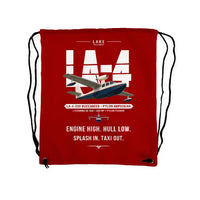 Thumbnail for Lake LA-4-200 Buccaneer - Drawstring Bag - Original - Red