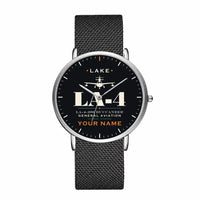 Thumbnail for Lake LA-4-200 Buccaneer - Heritage + Name - Slim Mesh - Silver and Black Stainless Steel Strap