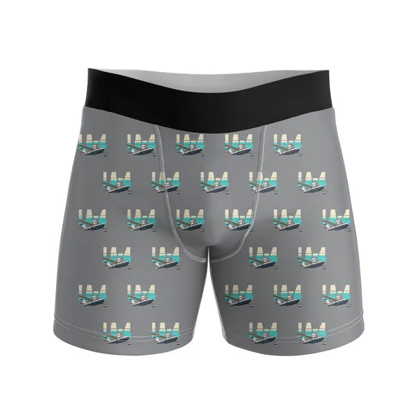Lake LA-4-200 Buccaneer - Men Boxers - Original Pattern - Gray