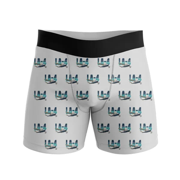 Lake LA-4-200 Buccaneer - Men Boxers - Original Pattern - Light Gray