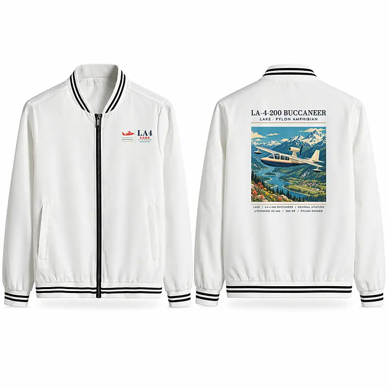 Lake LA-4-200 Buccaneer Stylish Jackets - Baseball Collar - Poster - White