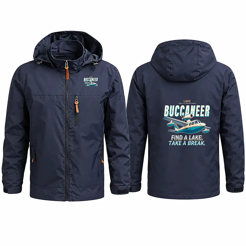 Lake LA-4-200 Buccaneer Stylish Jackets - Hooded Windbreaker - Cartoon - Navy Blue