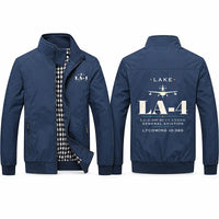 Thumbnail for Lake LA-4-200 Buccaneer Stylish Jackets - Stand Collar - Heritage - Navy Blue