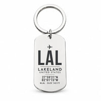 Thumbnail for Lakeland Linder International Airport LAL - Key Chain - Original Design - Silver