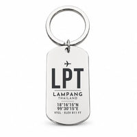Thumbnail for Lampang Airport LPT - Key Chain - Original Design - Silver