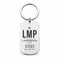 Thumbnail for Lampedusa Airport LMP - Key Chain - Original Design - Silver