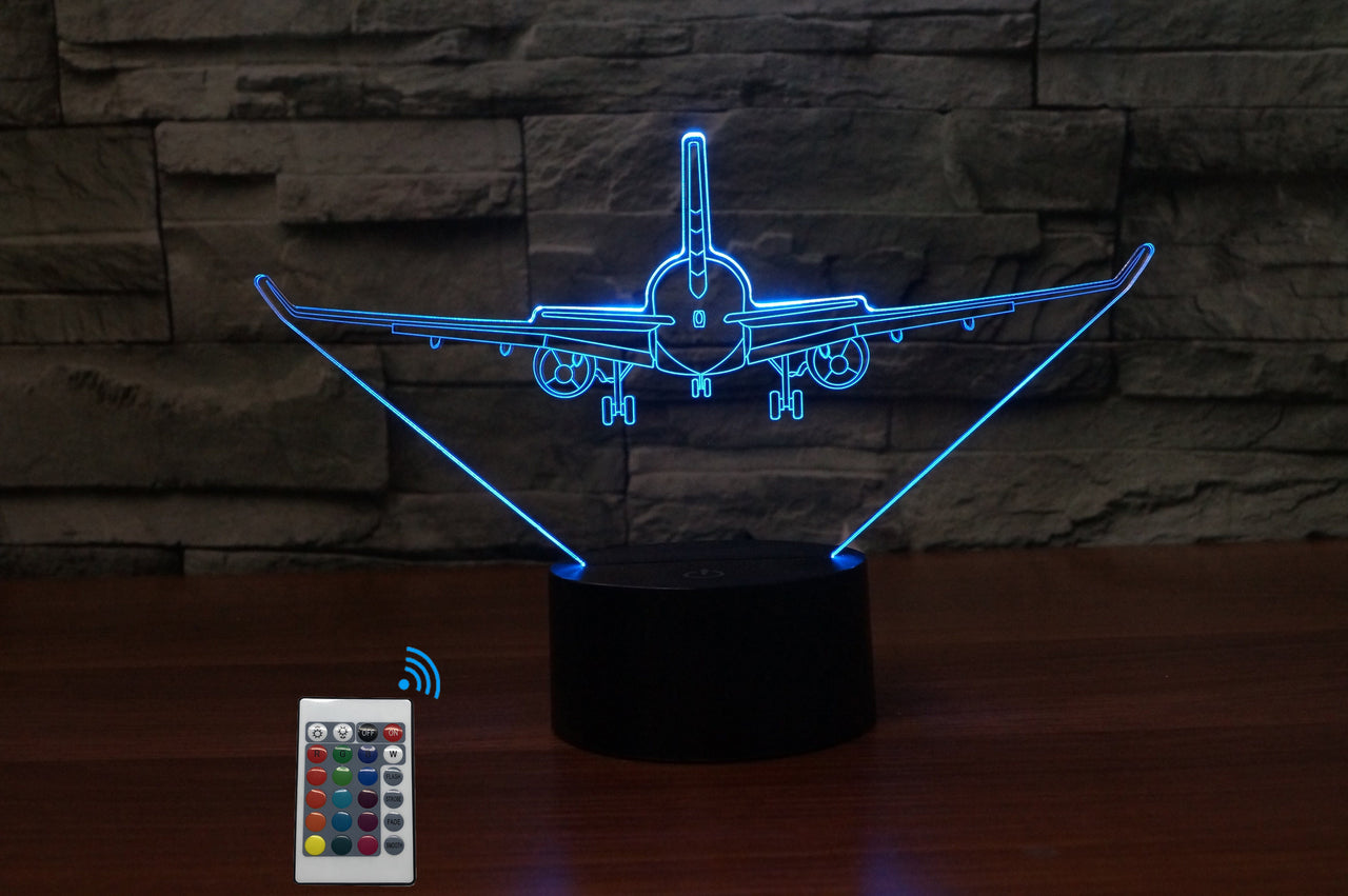 Landing Airline Jet Designed 3D Lamp
