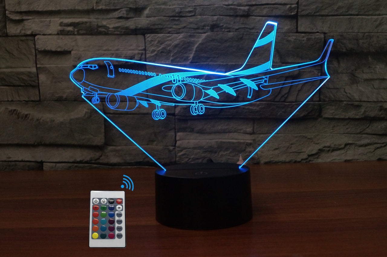 Landing Boeing 737 Designed 3D Lamp