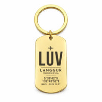 Thumbnail for Langgur Airport LUV - Key Chain - Original Design - Gold