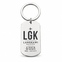 Thumbnail for Langkawi International Airport LGK - Key Chain - Original Design - Silver