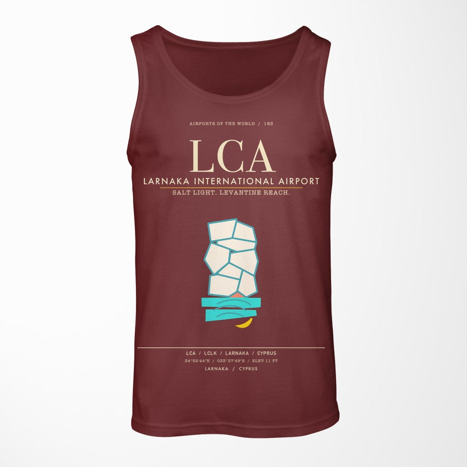 Larnaka International Airport LCA Tank Top - Dark Red