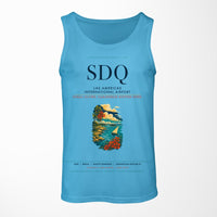 Thumbnail for Las Americas International Airport (SDQ) design on sky blue tank top