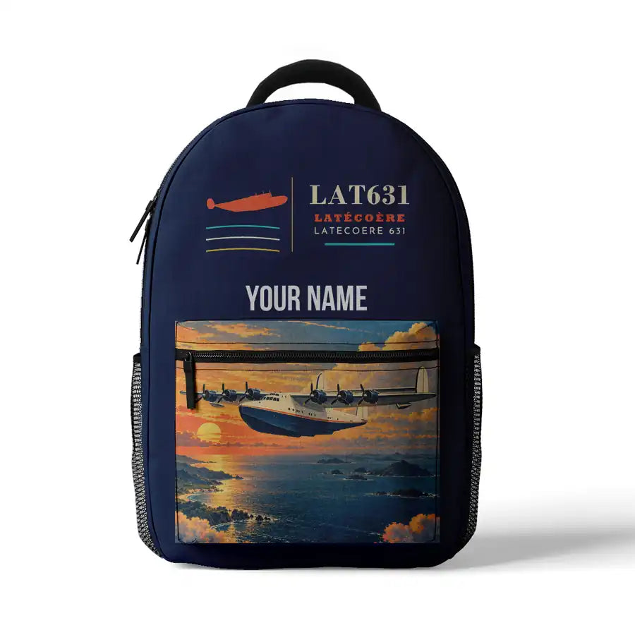Latecoere 631 - 3D Backpack - Dark Blue + Name