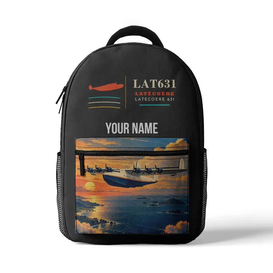 Latecoere 631 - 3D Backpack - Gray + Name