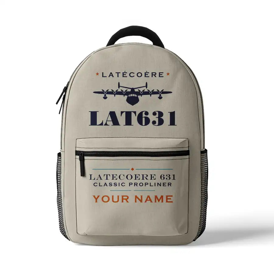 Latecoere 631 - 3D Backpack - Heritage + Name - Beige