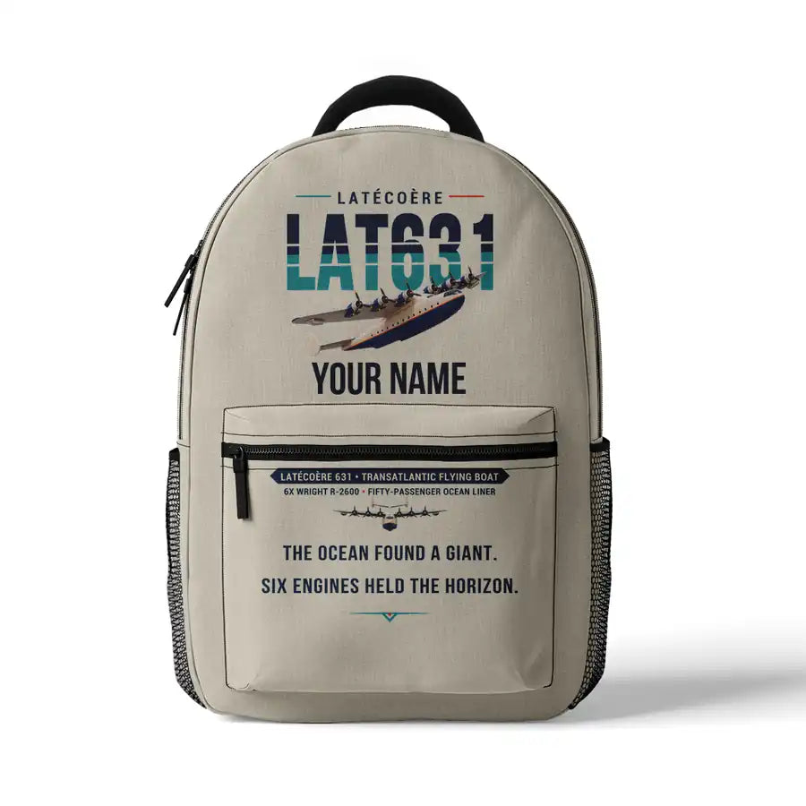 Latecoere 631 - 3D Backpack - Original + Name - Beige