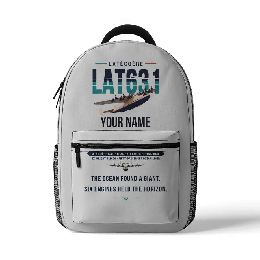 Latecoere 631 - 3D Backpack - Original + Name - White