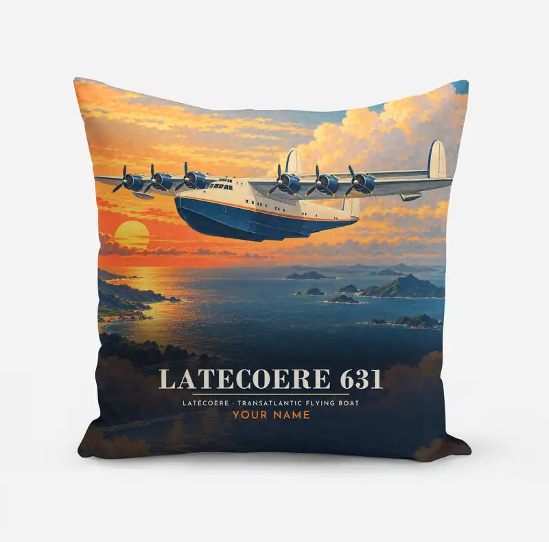 Latecoere 631 - 3D + Name - Pillow - Full Print