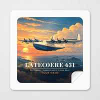 Thumbnail for Latecoere 631 - 3D + Name - Square Sticker - Peel