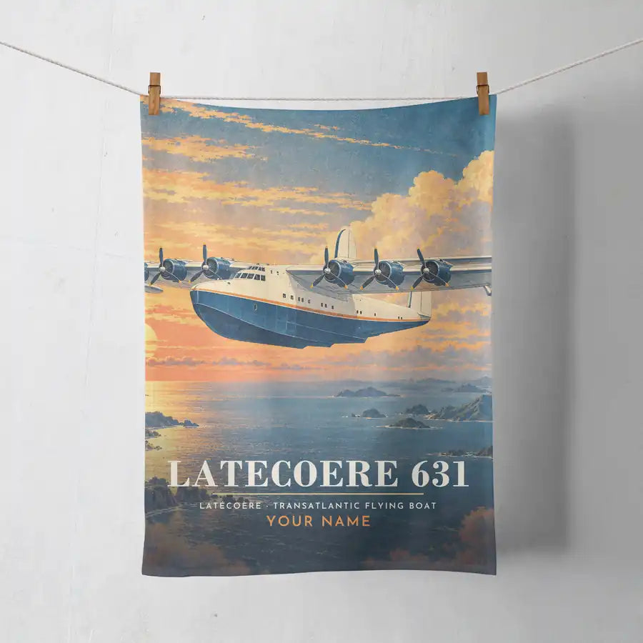 Latecoere 631 - 3D + Name - Towel - Full Print