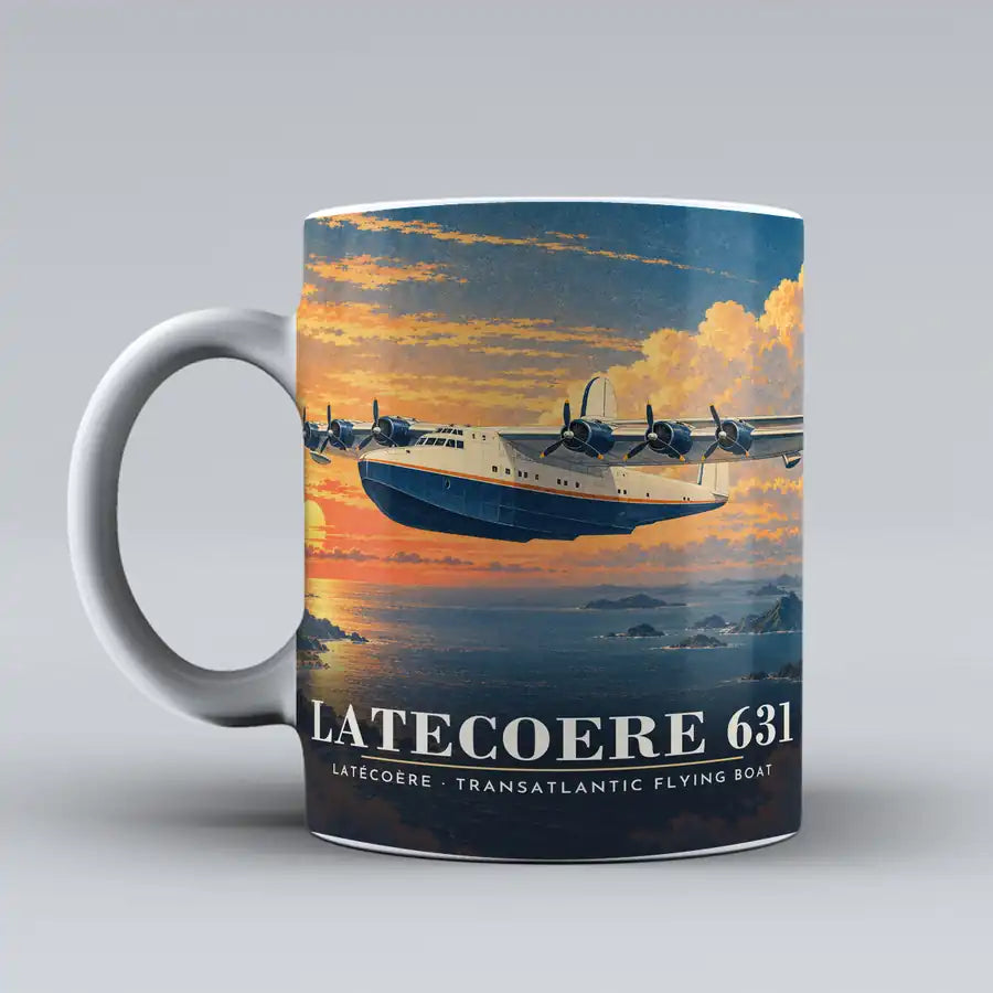 Latecoere 631 - 3D + Title - Mug - White