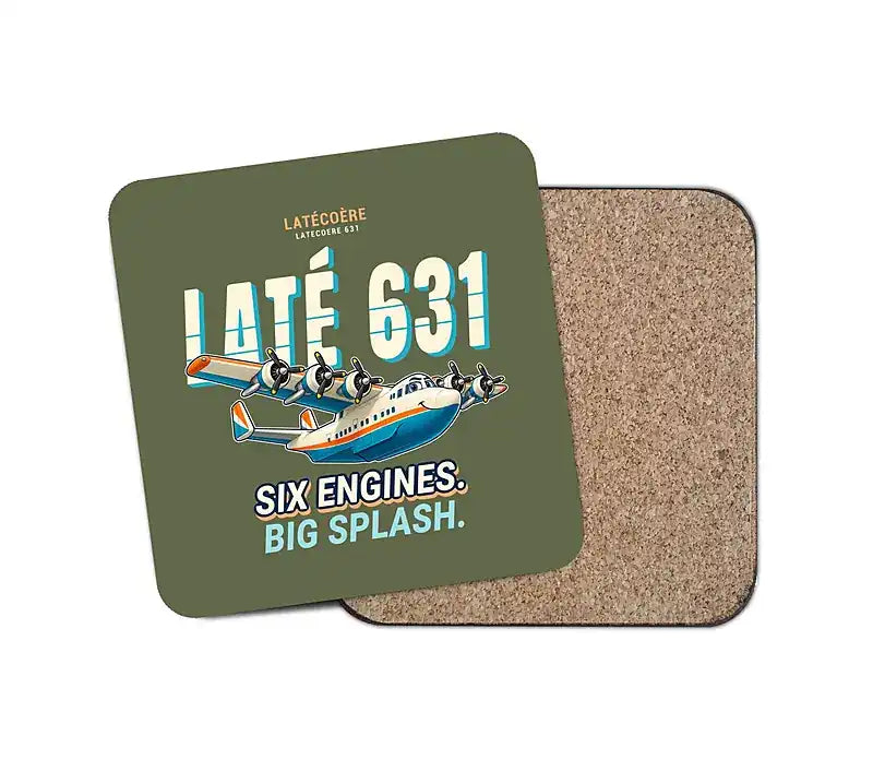 Latecoere 631 - Cartoon - Coaster - Green Army