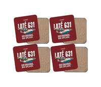 Thumbnail for Latecoere 631 - Cartoon - Coaster Set - Dark Red