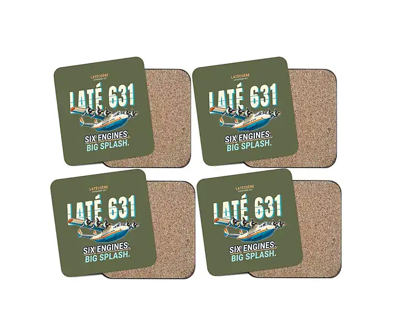 Latecoere 631 - Cartoon - Coaster Set - Green Army