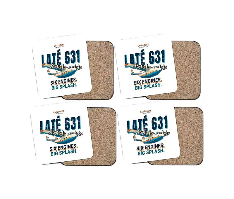 Latecoere 631 - Cartoon - Coaster Set - White