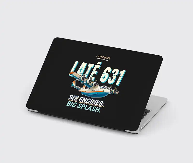 Latecoere 631 - Cartoon - MacBook Case - Black