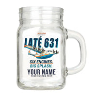 Thumbnail for Latecoere 631 - Cartoon + Name - Cocktail Glass (Mason Jar)