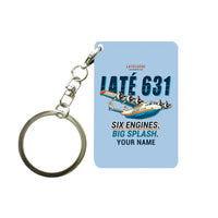 Thumbnail for Latecoere 631 - Cartoon + Name - Key Chain - Light Blue