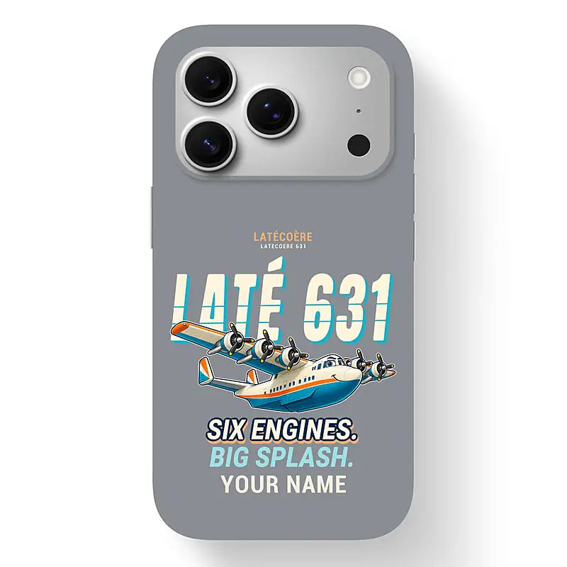 Latecoere 631 - Cartoon + Name - MagSafe iPhone 17 Pro - Gray