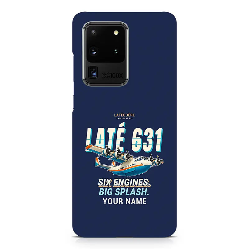 Latecoere 631 - Cartoon + Name - Samsung Case - Navy Blue