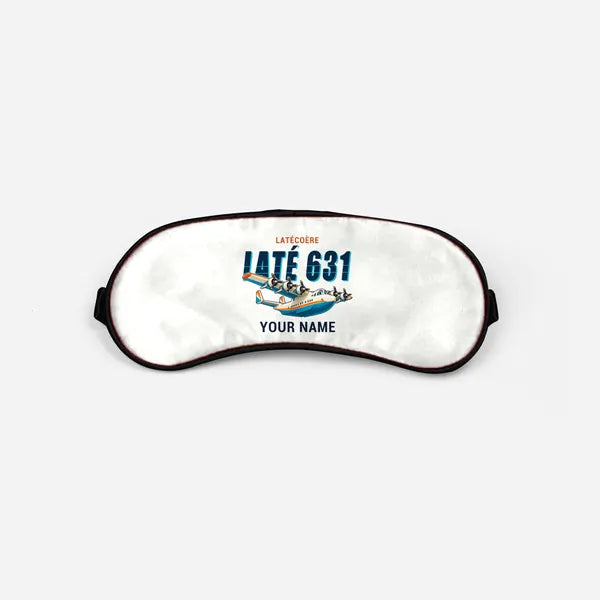Latecoere 631 - Cartoon + Name - Sleep Mask - White