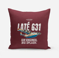 Thumbnail for Latecoere 631 - Cartoon - Pillow - Dark Red