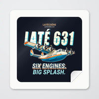 Thumbnail for Latecoere 631 - Cartoon - Square Sticker - Peel