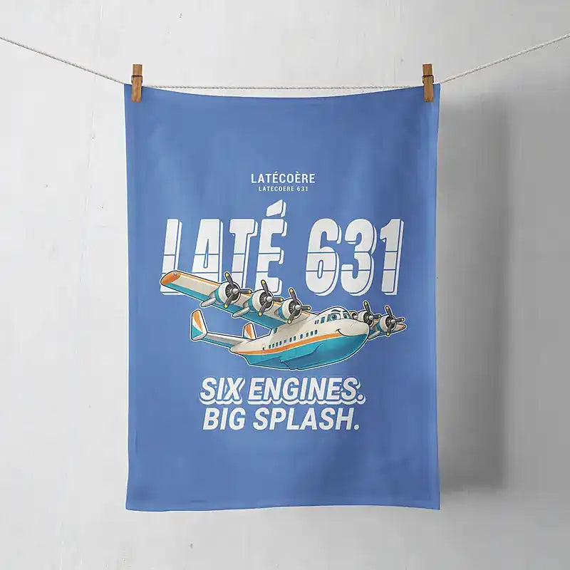 Latecoere 631 - Cartoon - Towel - Blue