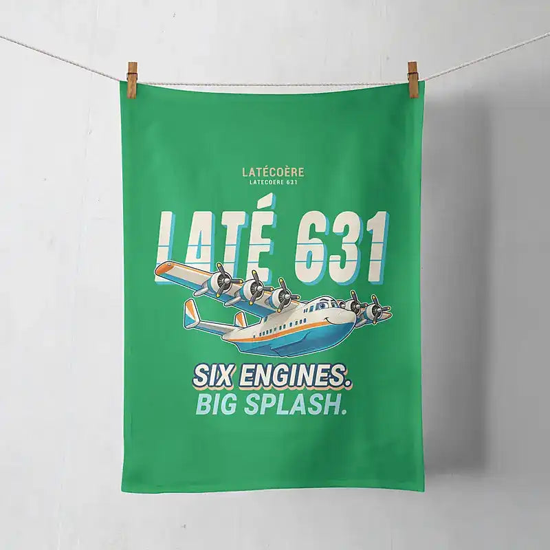 Latecoere 631 - Cartoon - Towel - Green