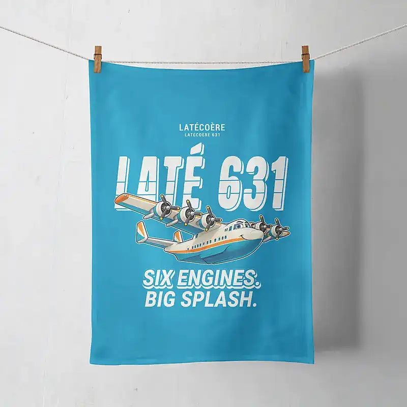 Latecoere 631 - Cartoon - Towel - Turquoise