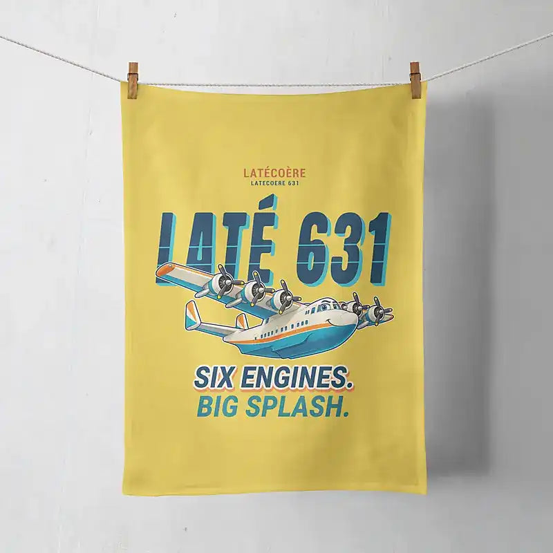 Latecoere 631 - Cartoon - Towel - Yellow