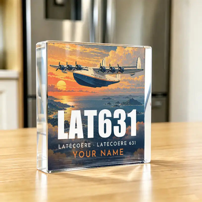 Latecoere 631 - Crystal Ornament - 3D + Name - Kitchen