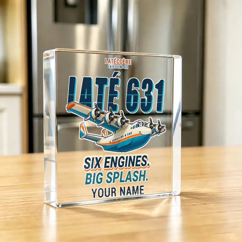 Latecoere 631 - Crystal Ornament - Cartoon + Name - Kitchen