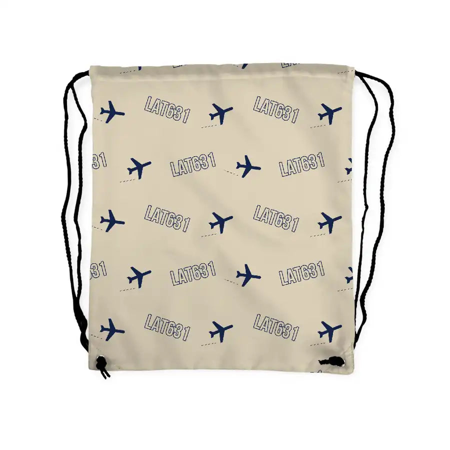 Latecoere 631 - Drawstring Bag - 3D Pattern - Beige