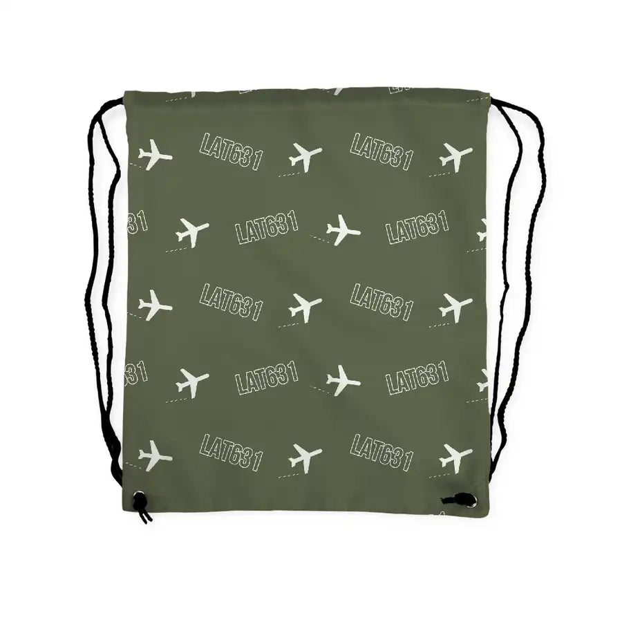 Latecoere 631 - Drawstring Bag - 3D Pattern - Green Army